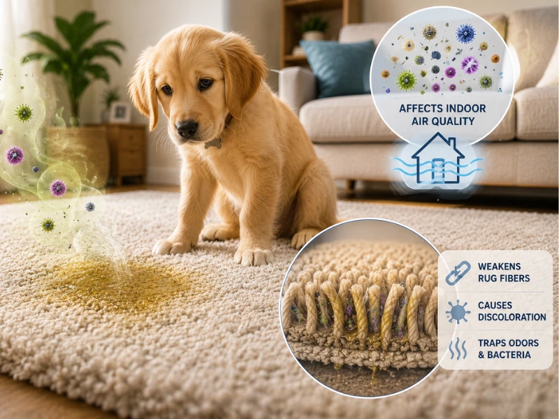 how Pet Accidents Affect Rug Fibers and Indoor Air Quality